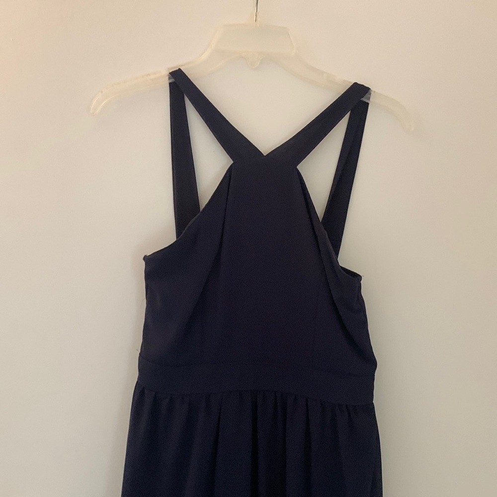 Lulus Halter top bridesmaid dress - navy blue- size small
